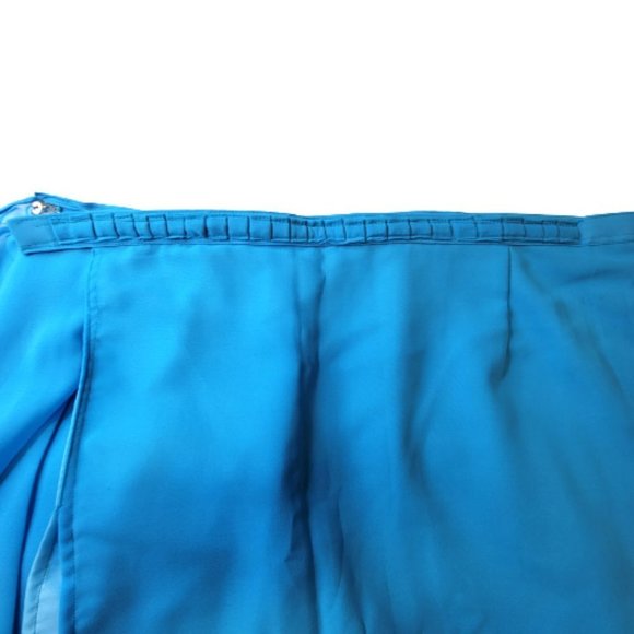 Blue Saree PRE-PLEATED Saree Pre Stitched Adjustable Waist  Ready to Wear  NEW! - Picture 7 of 9